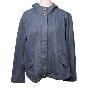 Comptoir de Cotonniers Denim Hooded Jacket, Sz 4